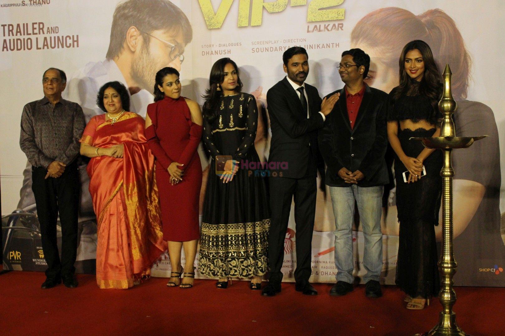 Kajol, Dhanush, Soundarya Rajinikanth, Amala Paul at the trailer & music launch of VIP 2 on 25th June 2017