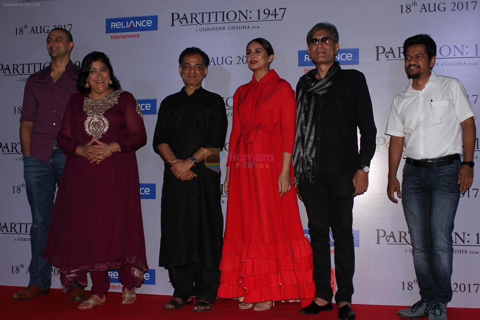 Huma Qureshi, Gurinder Chadha, Arunoday Singh At Trailer Launch Of Partition 1947 on 29th June 2017
