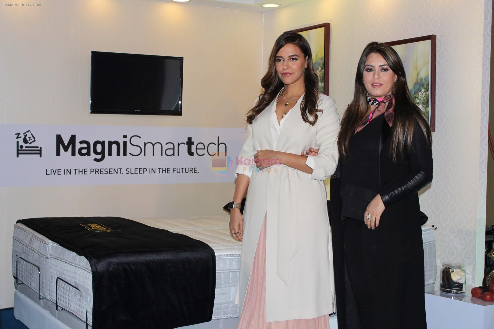 Neha Dhupia, Mahima Chaudhry at the Launch Of Mattress Brand Magniflex on 4th July 2017