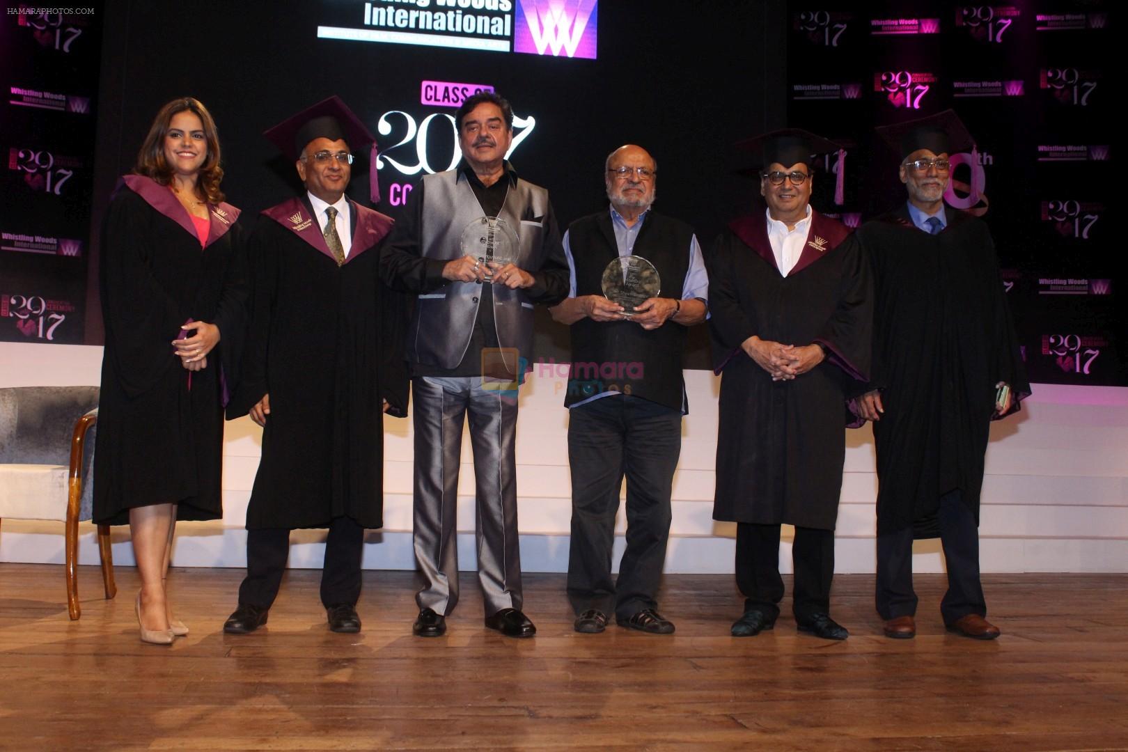 Shyam Benegal, Shatrughan Sinha, Subhash Ghai at the Celebration Of Whistling Woods International 10th Convocation Ceremony on 18th July 2017