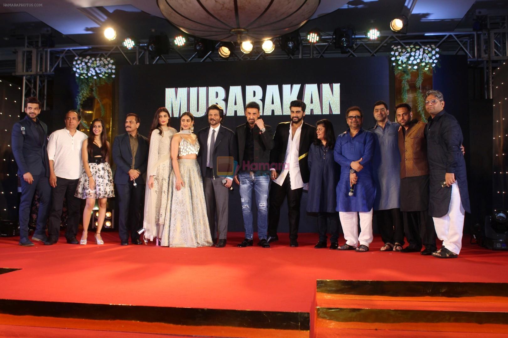 Arjun Kapoor, Anil Kapoor, Ileana D'Cruz, Athiya Shetty, Anees Bazmee, Rahul Dev at Sangeet Ceremony Of Film Mubarakan on 20th July 2017