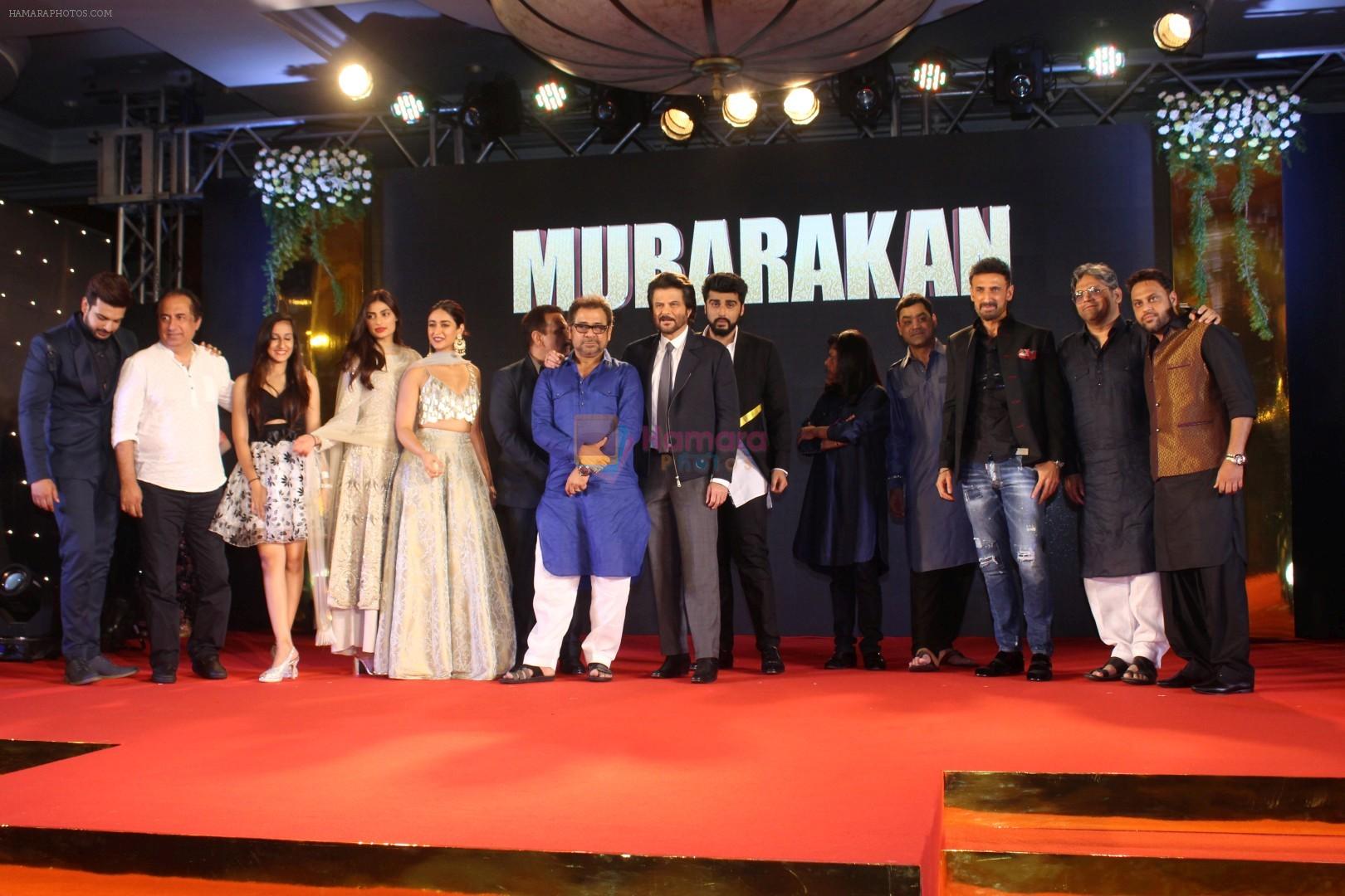 Arjun Kapoor, Anil Kapoor, Ileana D'Cruz, Athiya Shetty, Anees Bazmee, Rahul Dev at Sangeet Ceremony Of Film Mubarakan on 20th July 2017