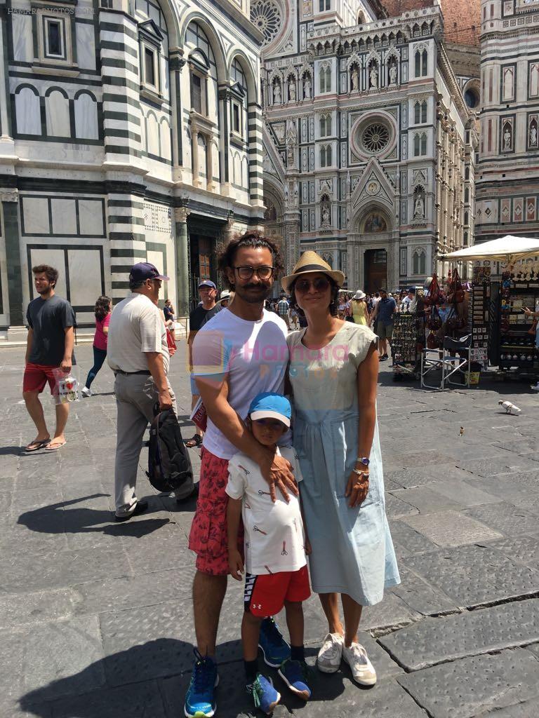 Aamir Khan spends time with family on a vacation in Italy on 20th July 2017