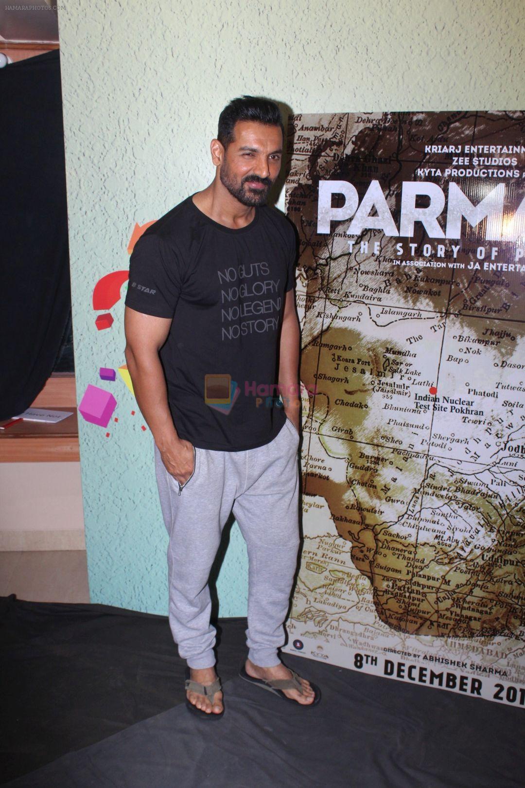 John Abraham during the interview for film Parmanu The Story Of Pokhran on 22nd July 2017