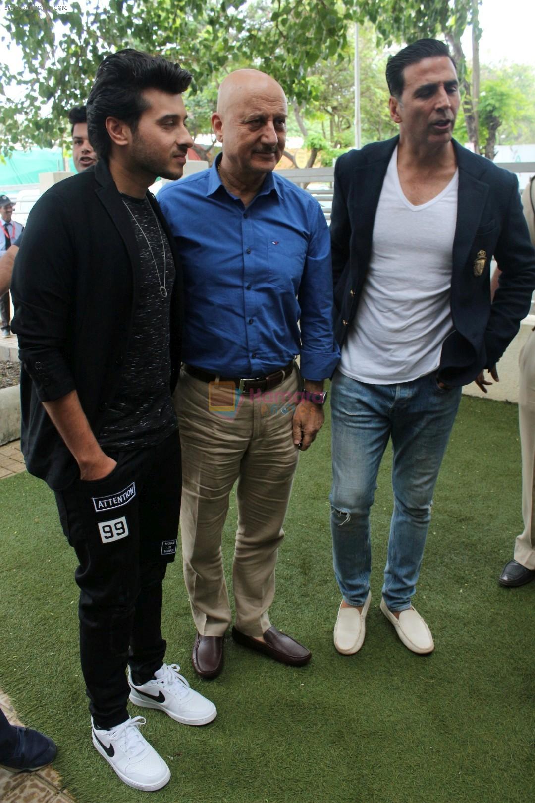 Akshay Kumar, Anupam Kher, Divyendu Sharma at the Media Interaction For Film Toilet-Ek Prem Katha on 27th July 2017