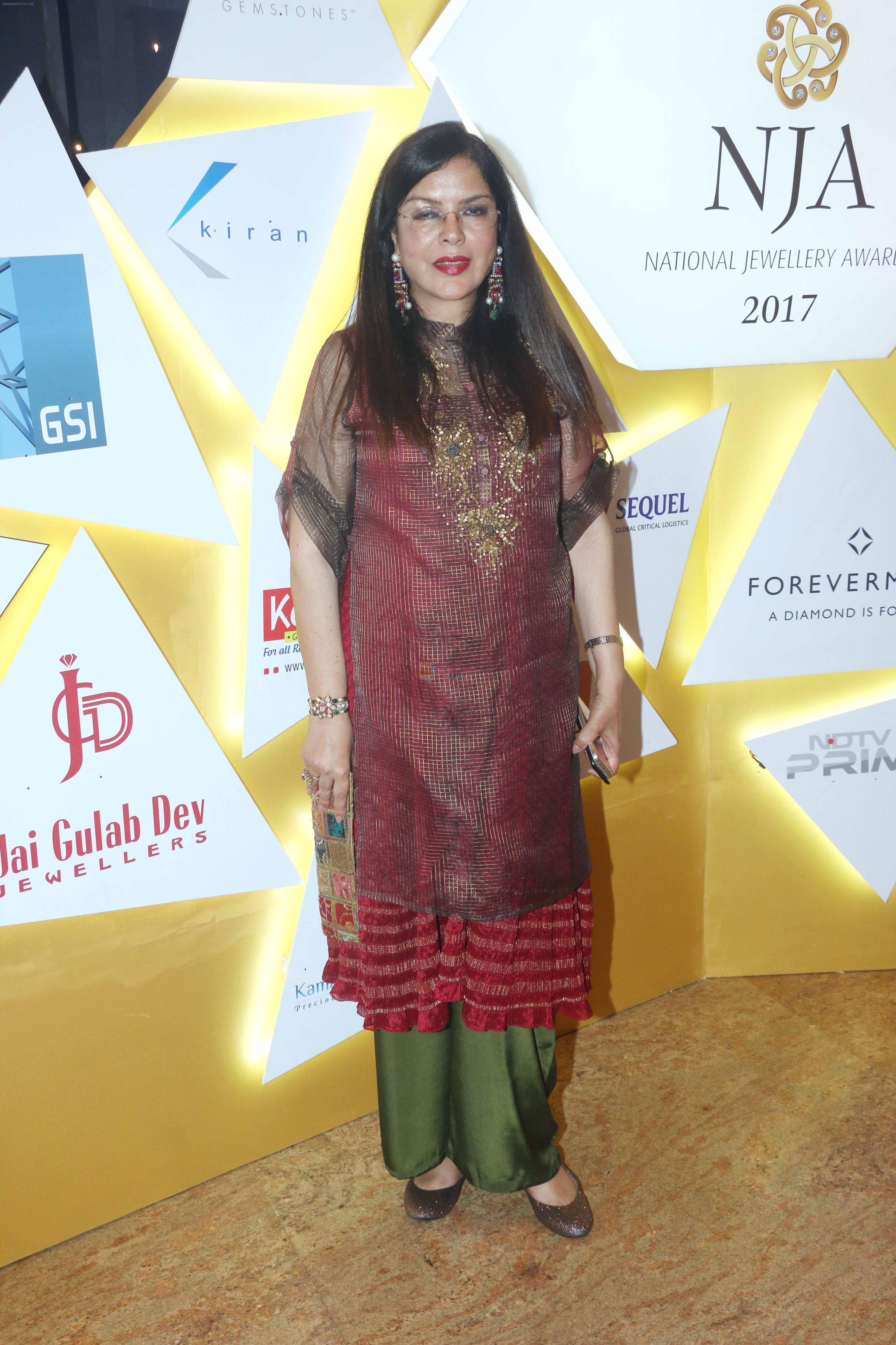 Zeenat Aman At National Jewellery Awards 2017 on 29th July 2017
