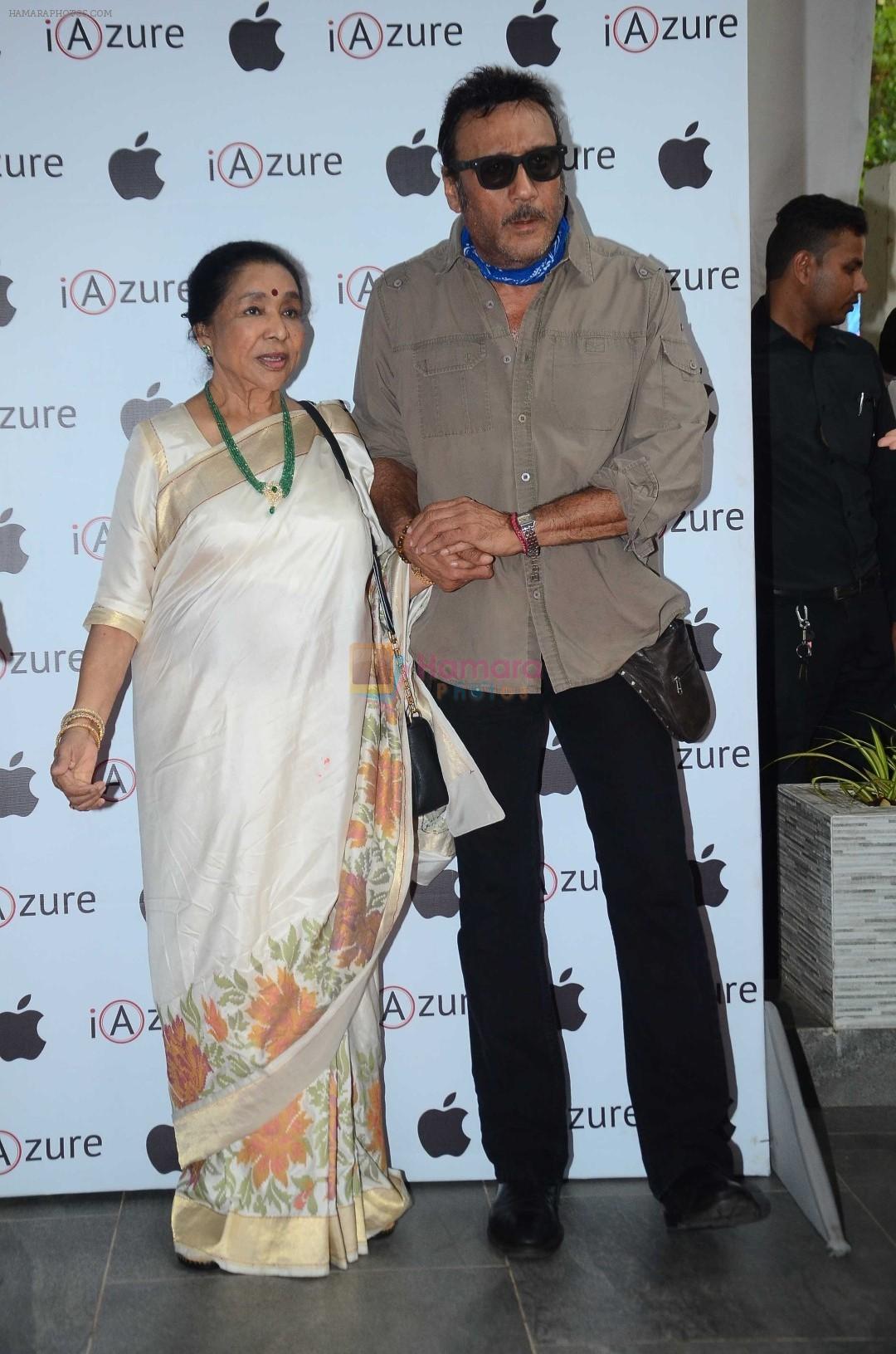 Asha Bhosle, Jackie Shroff at the Launch OF Zanai Bhosle's iAzure, Apple Store on 30th July 2017