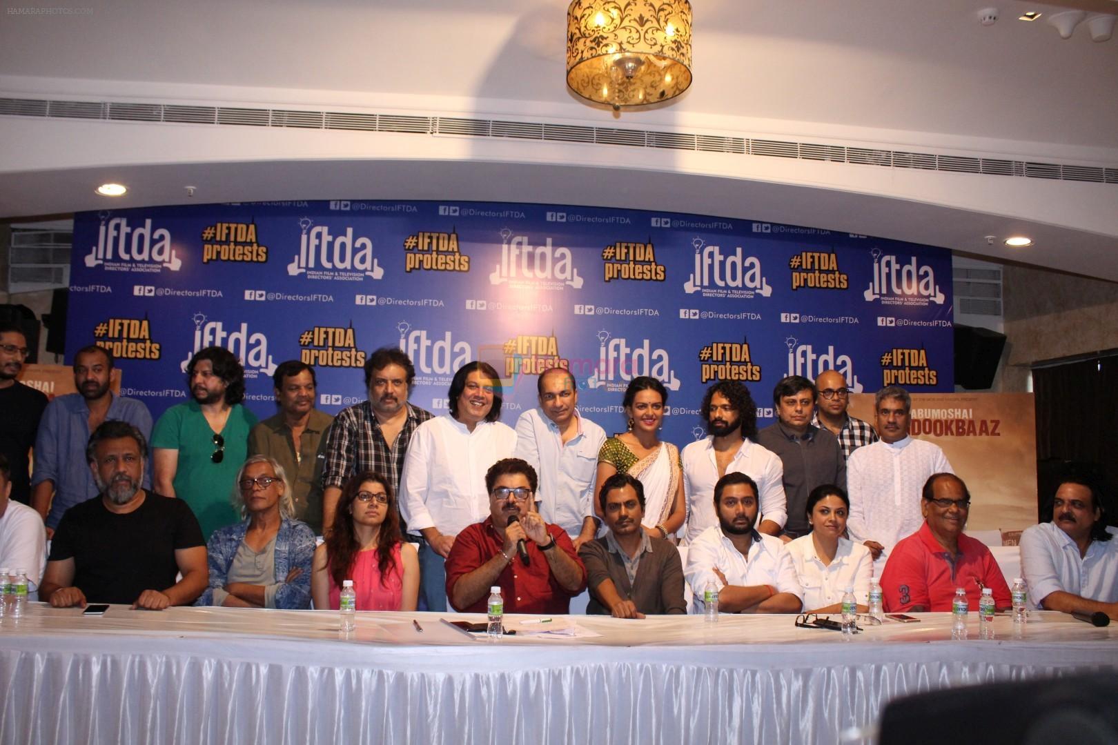 Nawazuddin Siddiqui, Ashok Pandit, Sudhir Mishra, Satish Kaushik, Anubhav Sinha, Alankrita Shrivastava At The Press Conference Along With Iftda (Indian Films & Tv Directors Association) on 2nd Aug 2017