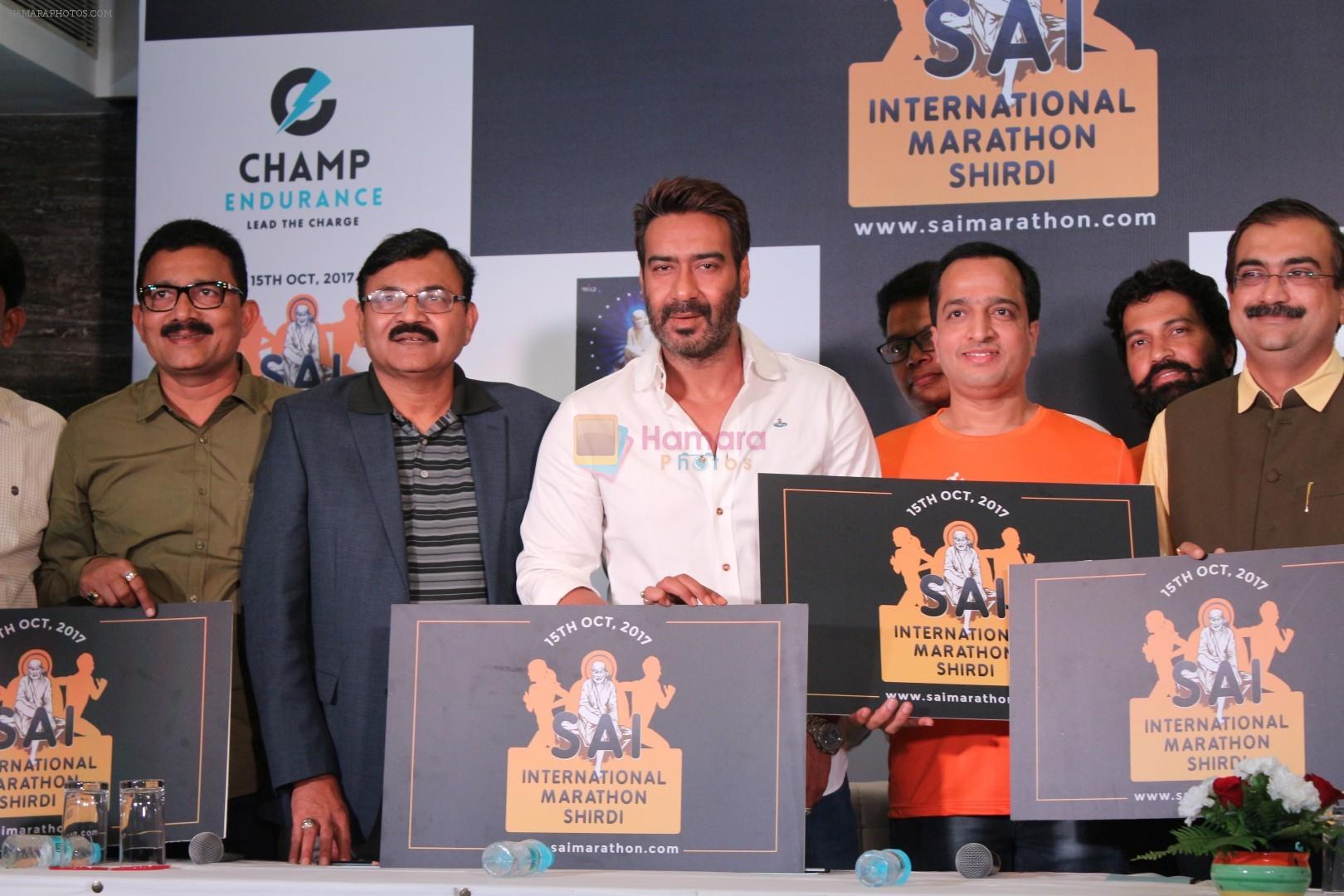 Ajay Devgan At Press Conference Of Sai International Marathon Shirdi on 2nd Aug 2017