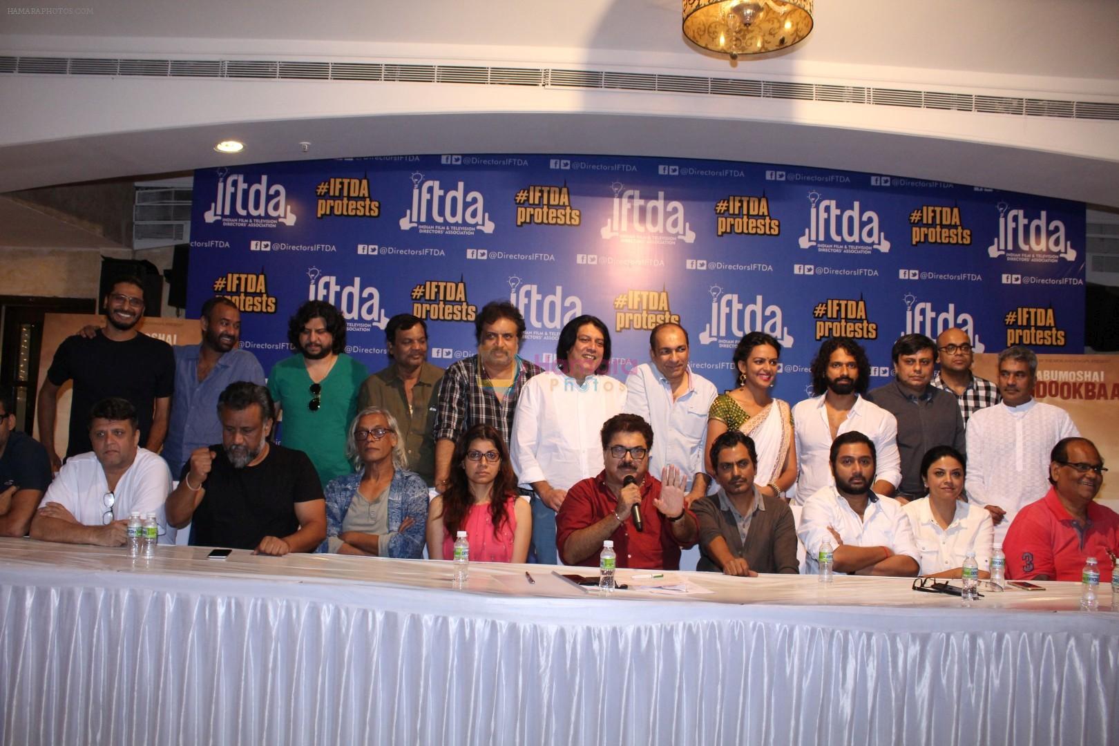 Nawazuddin Siddiqui, Ashok Pandit, Sudhir Mishra, Satish Kaushik, Anubhav Sinha, Alankrita Shrivastava At The Press Conference Along With Iftda (Indian Films & Tv Directors Association) on 2nd Aug 2017