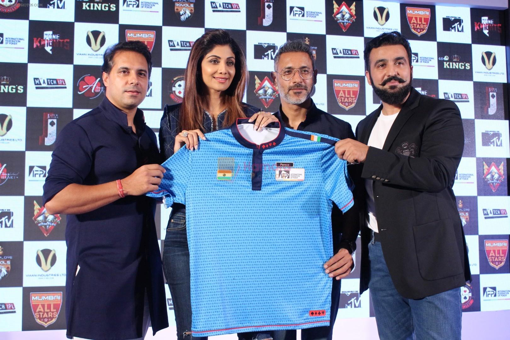 Shilpa Shetty, Raj Kundra at Official Announcement Of The Indian Poker League on 8th Aug 2017