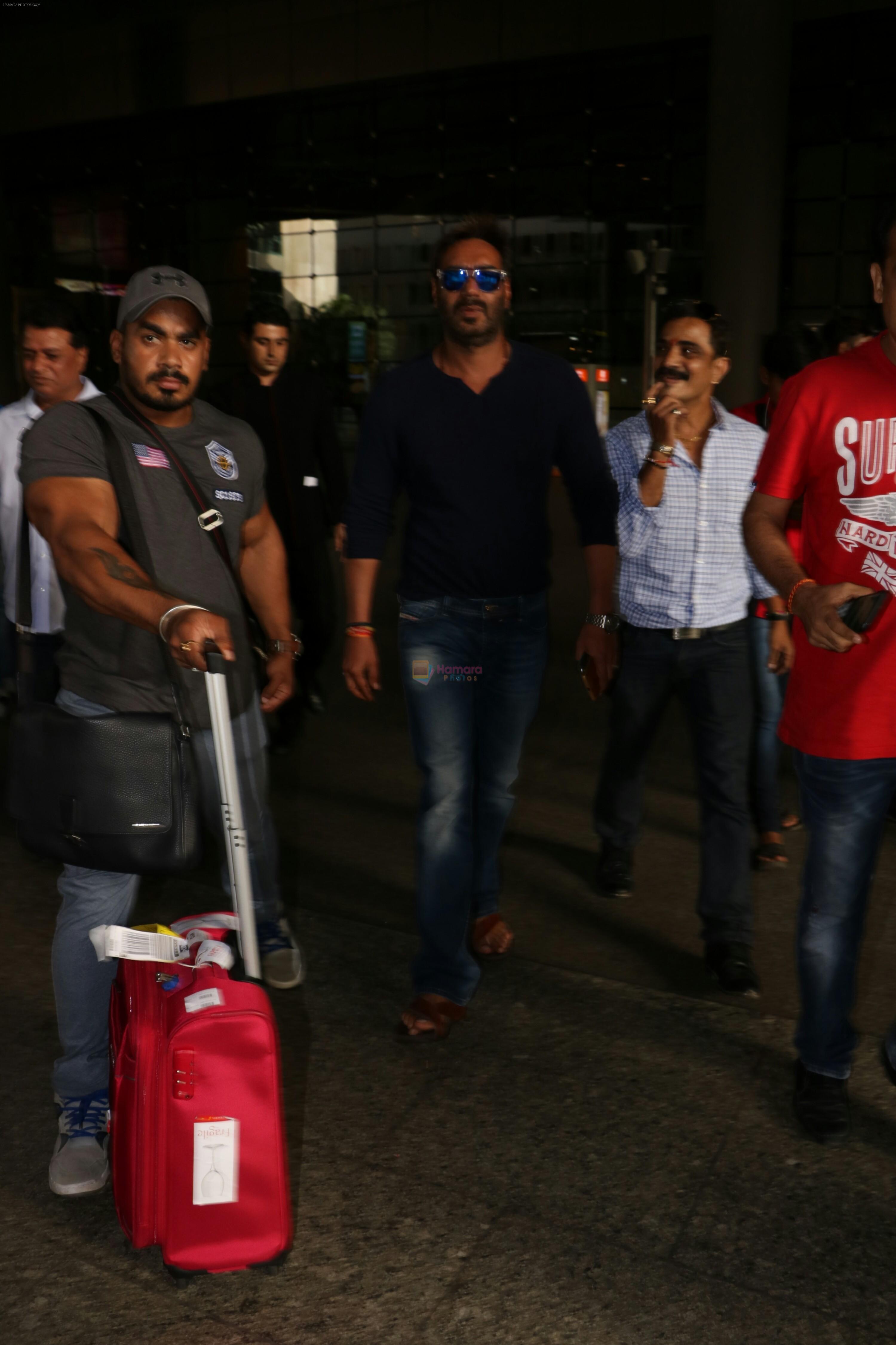 Ajay Devgan Spotted at airport on 8th Aug 2017