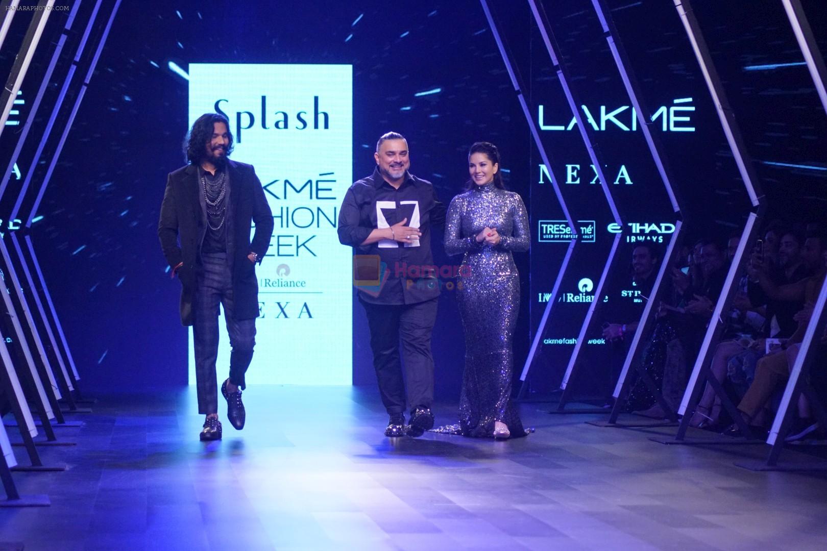 Randeep Hooda, Sunny Leone Walks Ramp For Splash Show At LFW Winter Festive 2017 on 20th Aug 2017