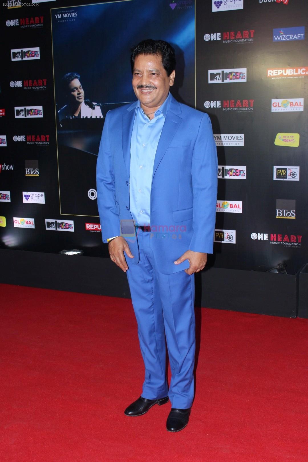 Udit Narayan at the Premiere Of Music Maestro A.R. Rahman One Heart - A Concert Film on 7th Sept 2017