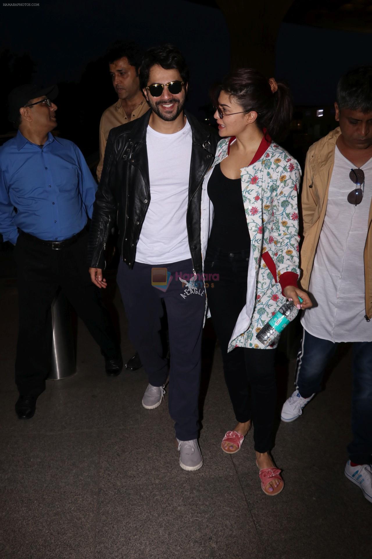 Varun Dhawan, Jacqueline Fernandez Spotted At Airport on 19th Sept 2017
