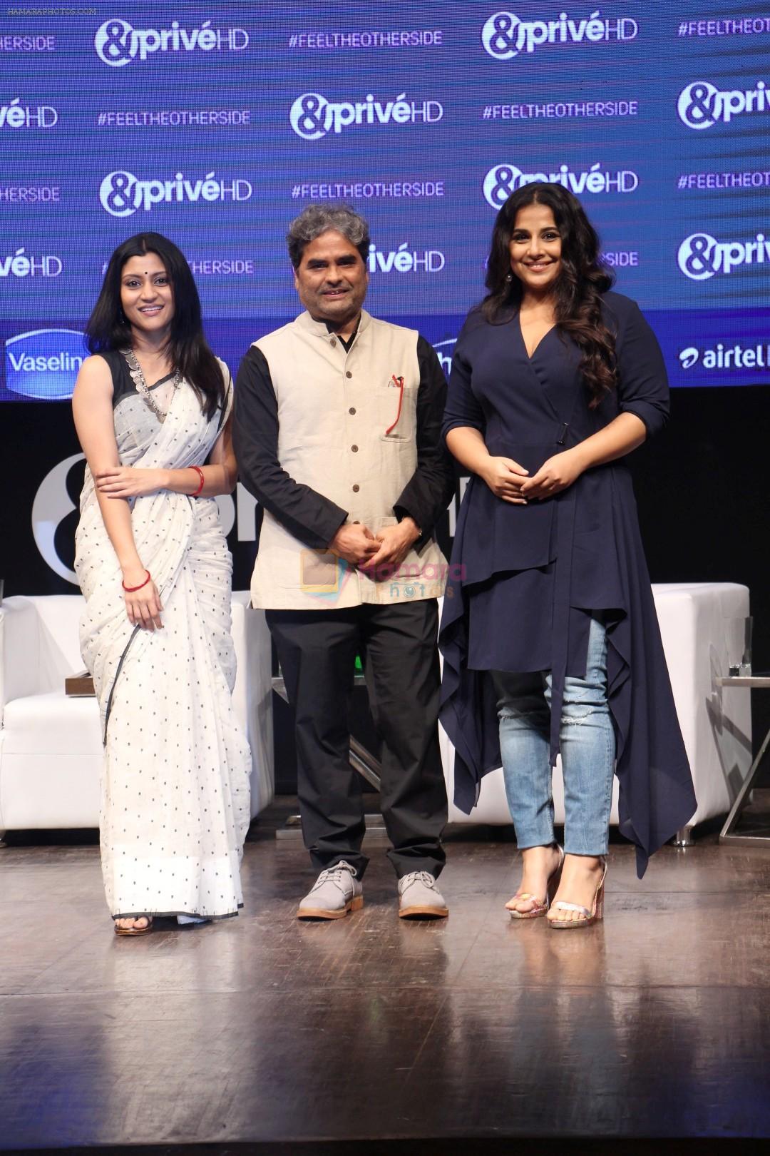 Vidya Balan, Konkona Sen Sharma, Vishal Bharadwaj At Launch Of The New English Movie Channel & Prive Hd on 19th Sept 2017