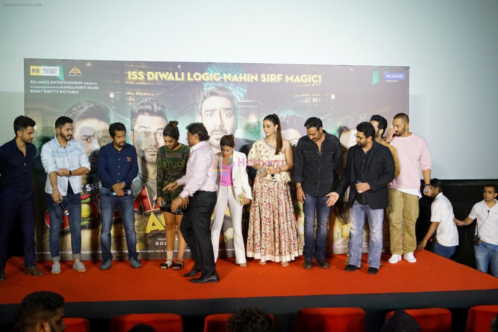 Tabu, Ajay Devgan, Arshad Warsi, Tusshar Kapoor, Rohit Shetty, Parineeti Chopra at the Trailer Launch Of Film Golmaal Again on 22nd Sept 2017
