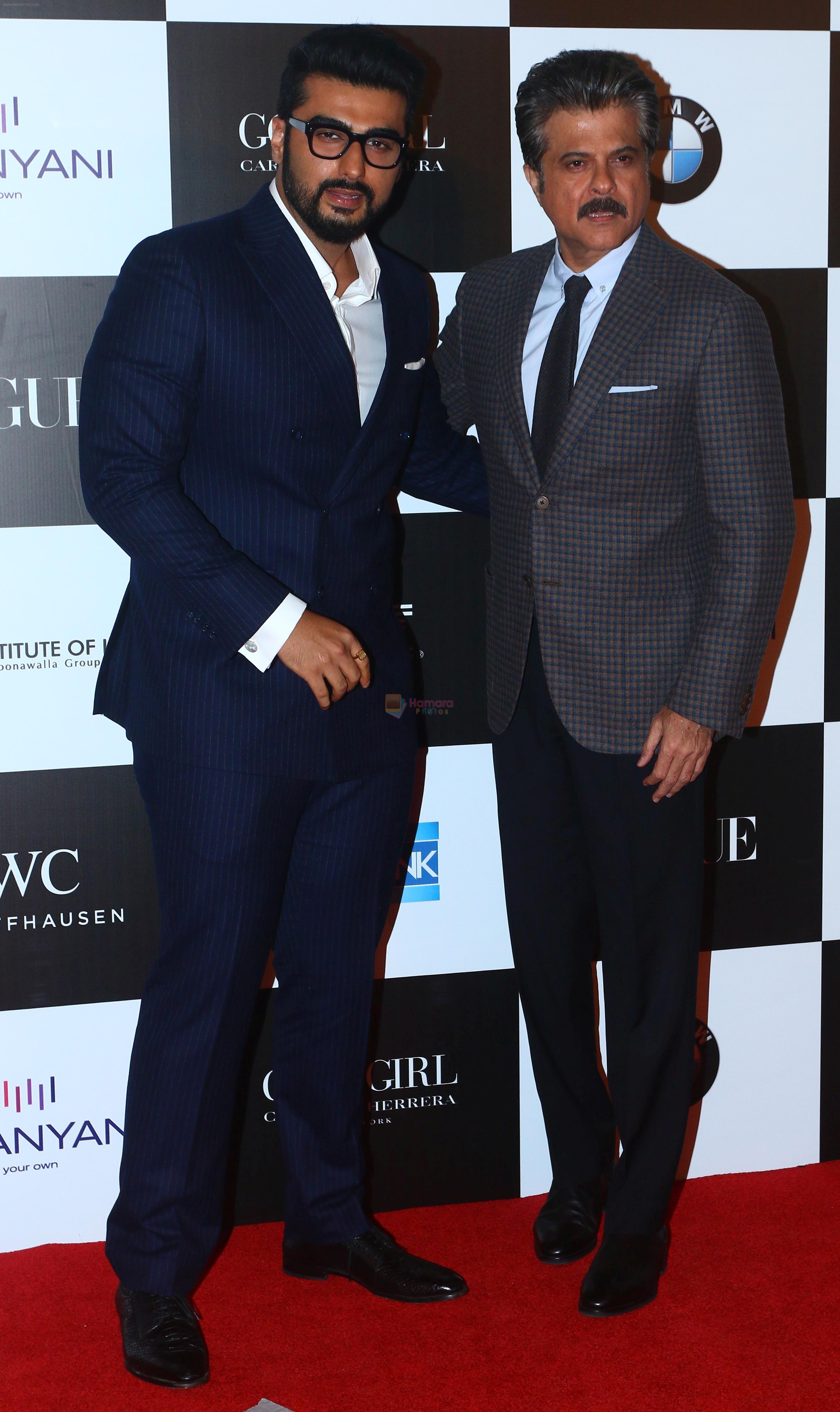 Arjun Kapoor, Anil Kapoor at the Red Carpet Of Vogue Women Of The Year 2017 on 25th Sept 2017