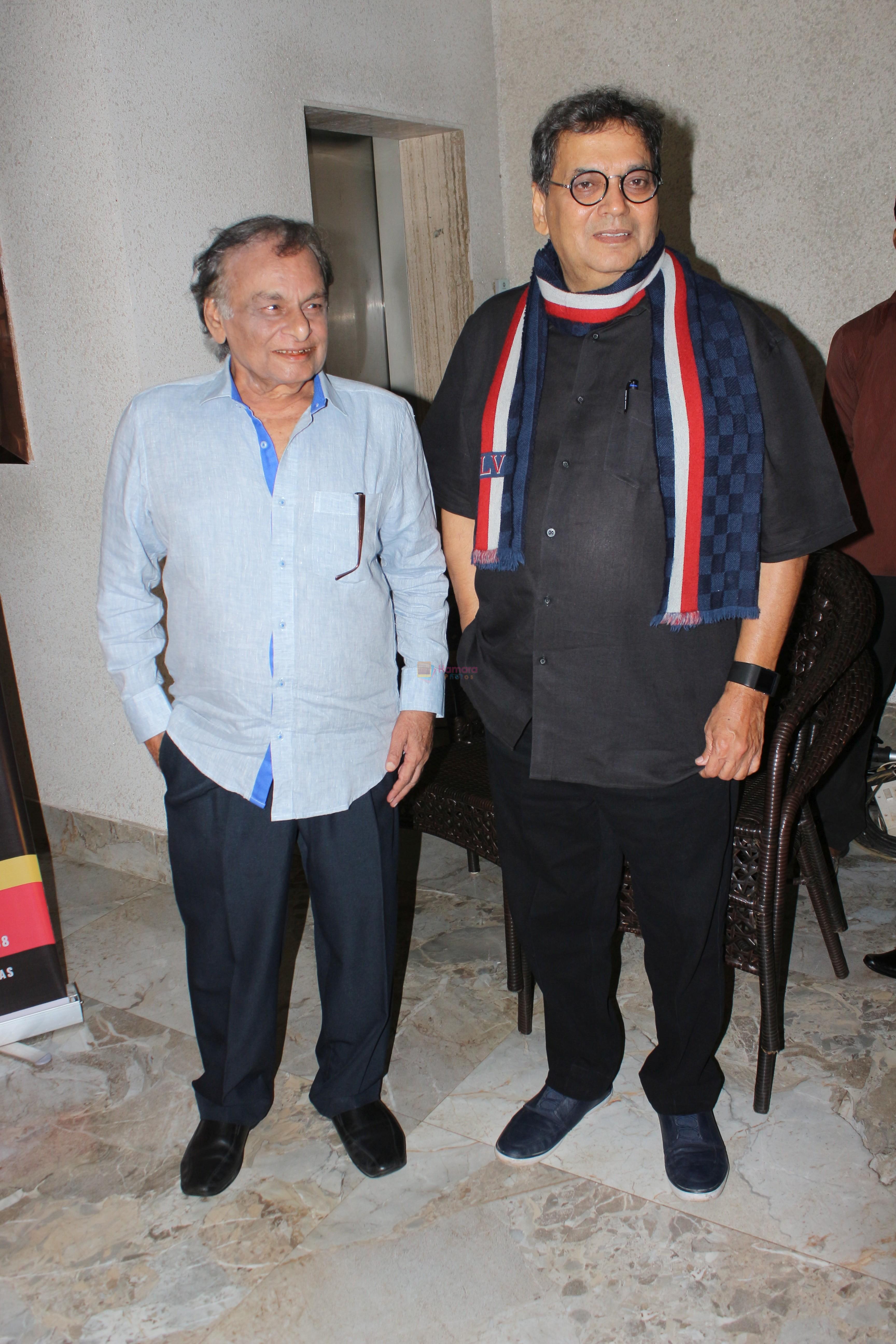 Anandji Virji Shah, Subhash Ghai At Repremier Of Subhash Ghai Film Kalicharan on 25th Sept 2017