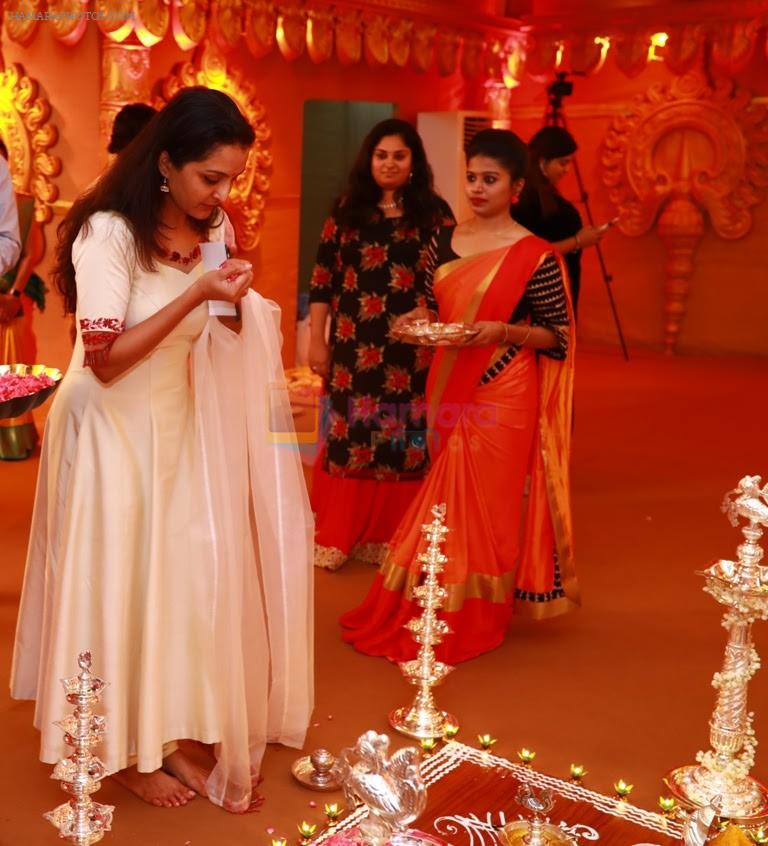 Manju Warrier at the Navratri party of the Kalyan Jewellers family