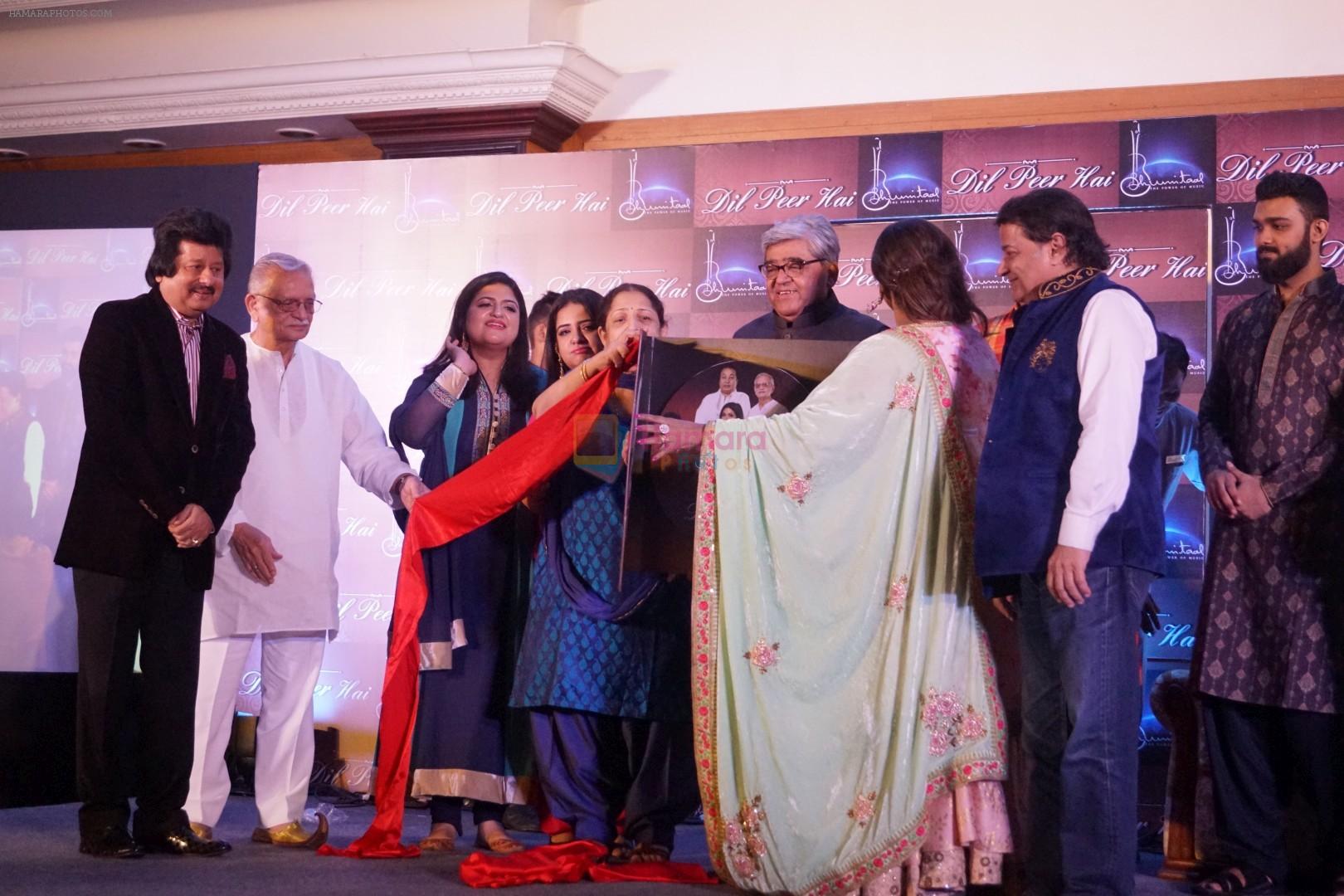 Gulzar, Anup Jalota, Pankaj Udhas, Bhupinder Singh, Mitali, Nihal Singh at the Launch Of Bhupinder-Mitali Latest Maiden Album on 7th Oct 2017