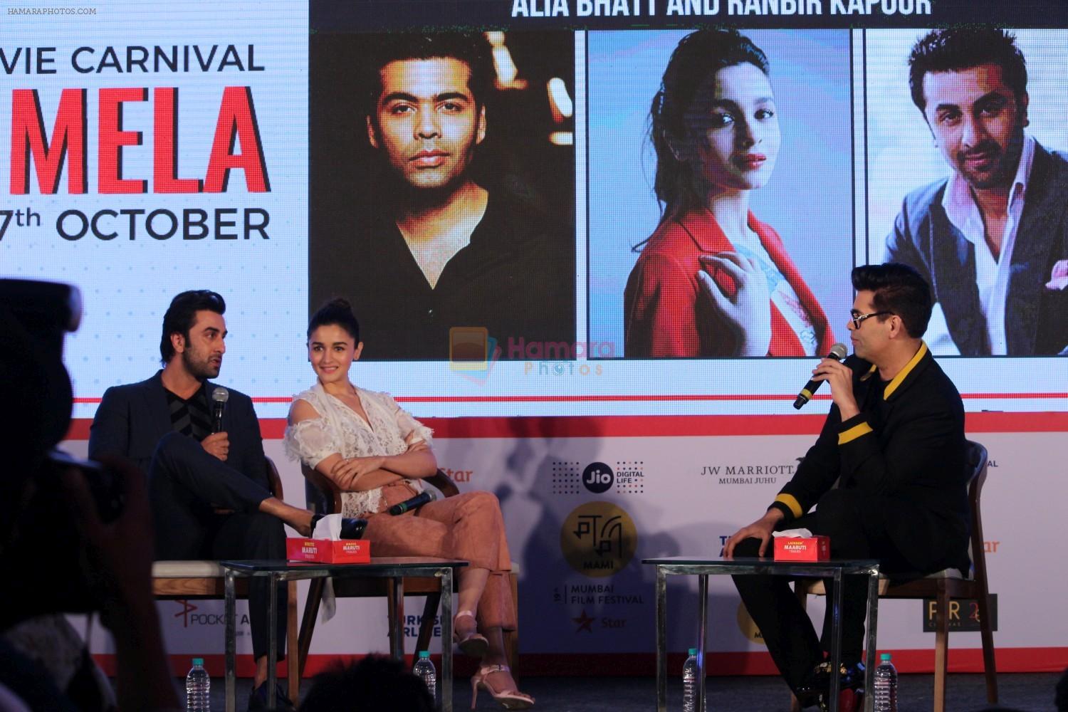 Alia BHatt, Ranbir Kapoor, Karan Johar At Jio Mami Film Mela on 7th Oct 2017