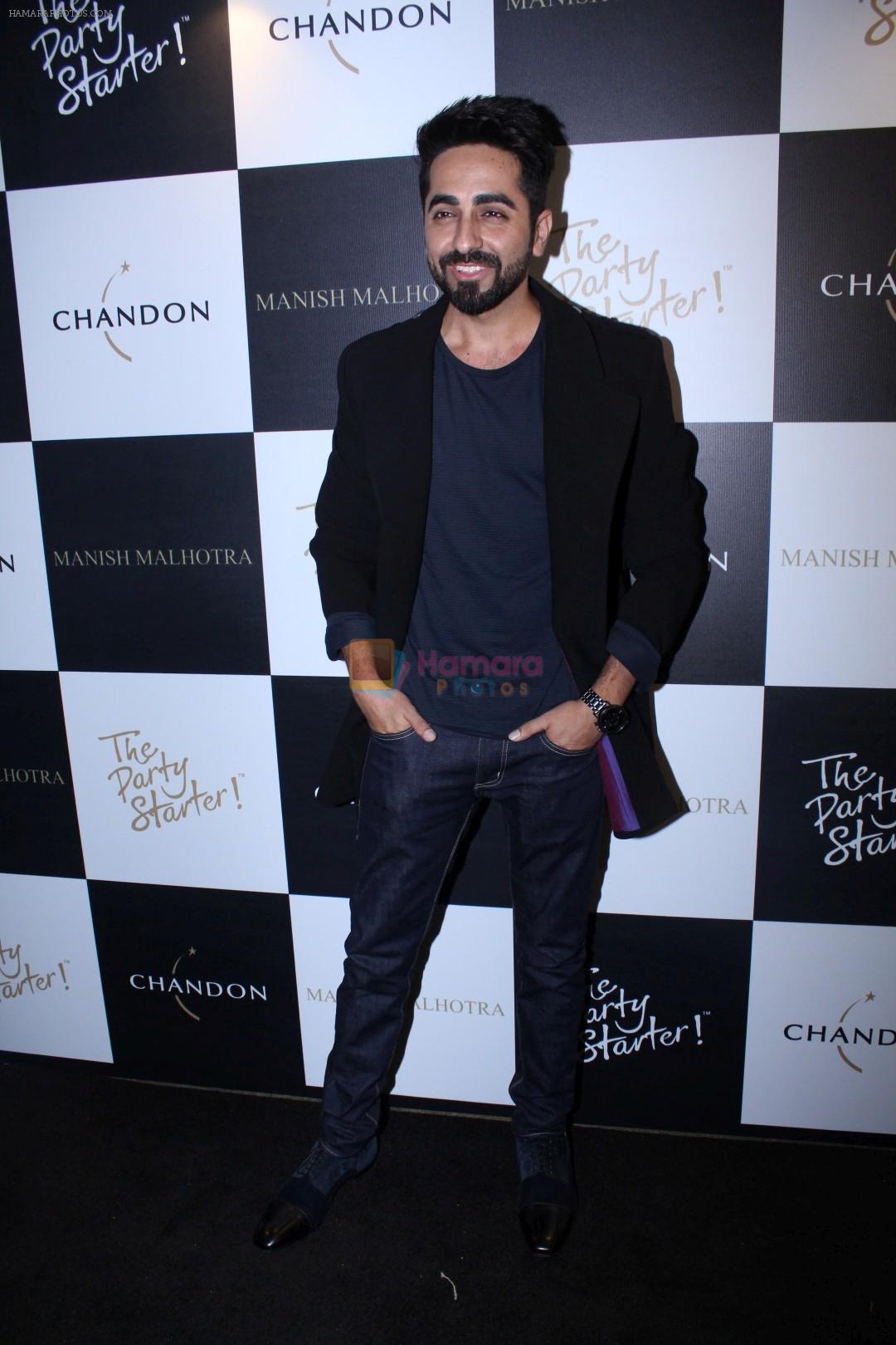 Ayushmann Khurrana at Moet & Chandon and Manish Malhotra�s bash at The Party Starter on 9th Oct 2017
