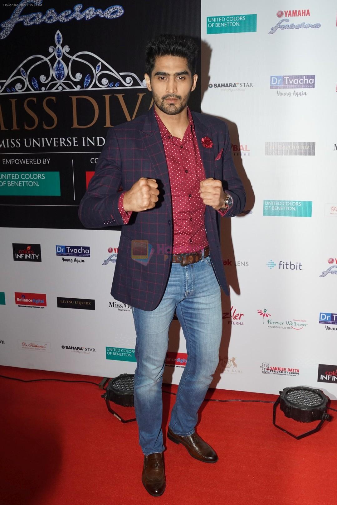 Vijender Singh at the Red Carpet Of Miss Diva Grand Finale on 11th Oct 2017