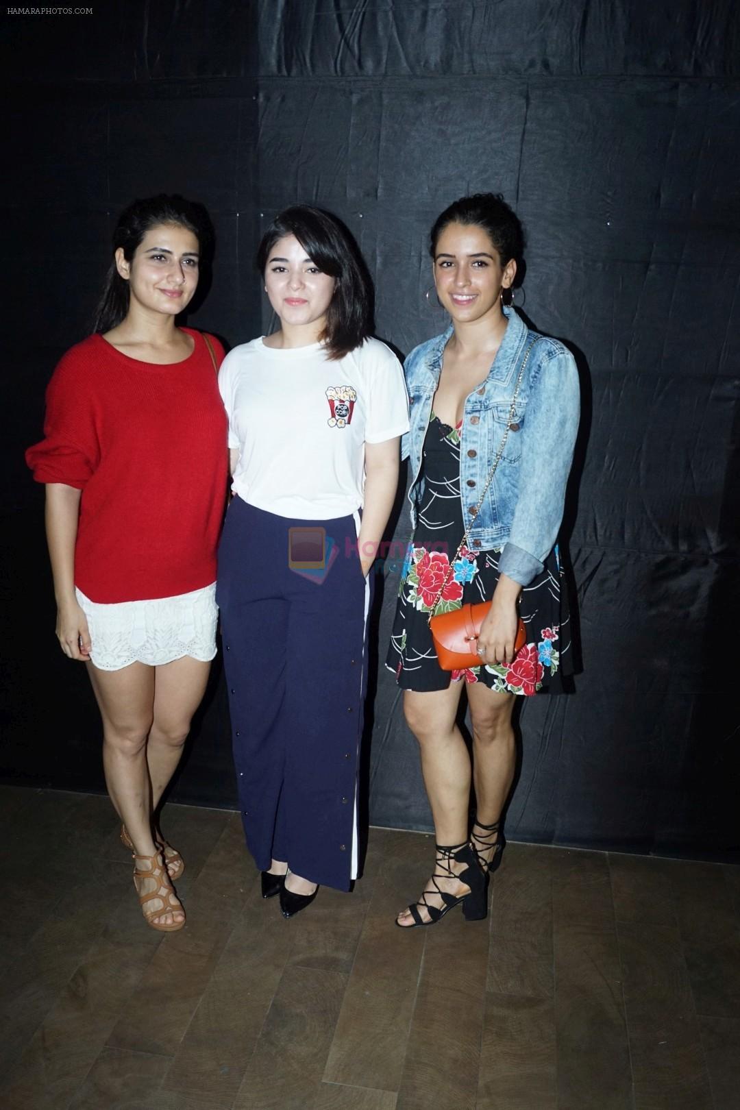 Fatima Sana Shaikh, Zaira Wasim, Sanya Malhotra at the Special Screening Of Film Secret Superstar on 16th Oct 2017