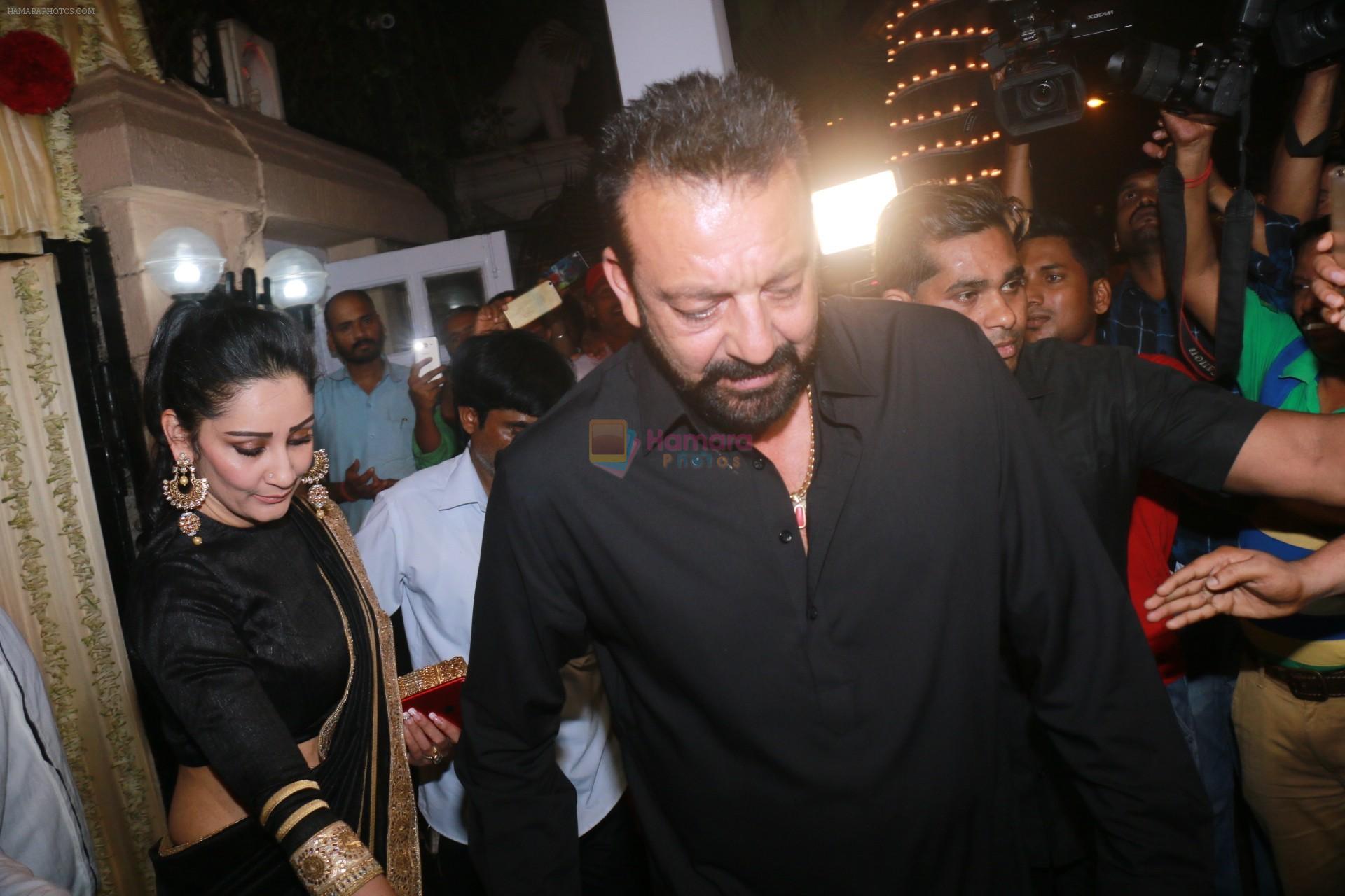 Sanjay Dutt Attend Ekta Kapoor's Diwali Party on 18th Oct 2017
