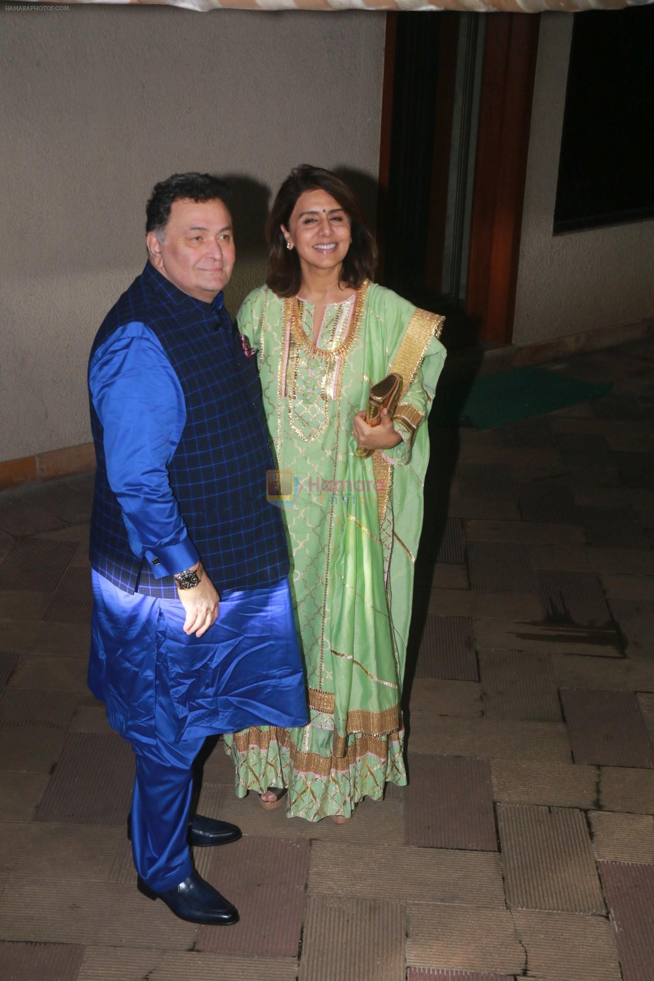 Rishi Kapoor at Sanjay Dutt's Diwali party on 20th Oct 2017
