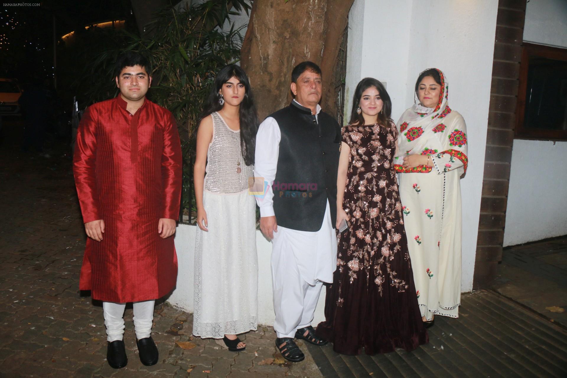 Zaira Wasim at Aamir Khan's Diwali party on 20th Oct 2017