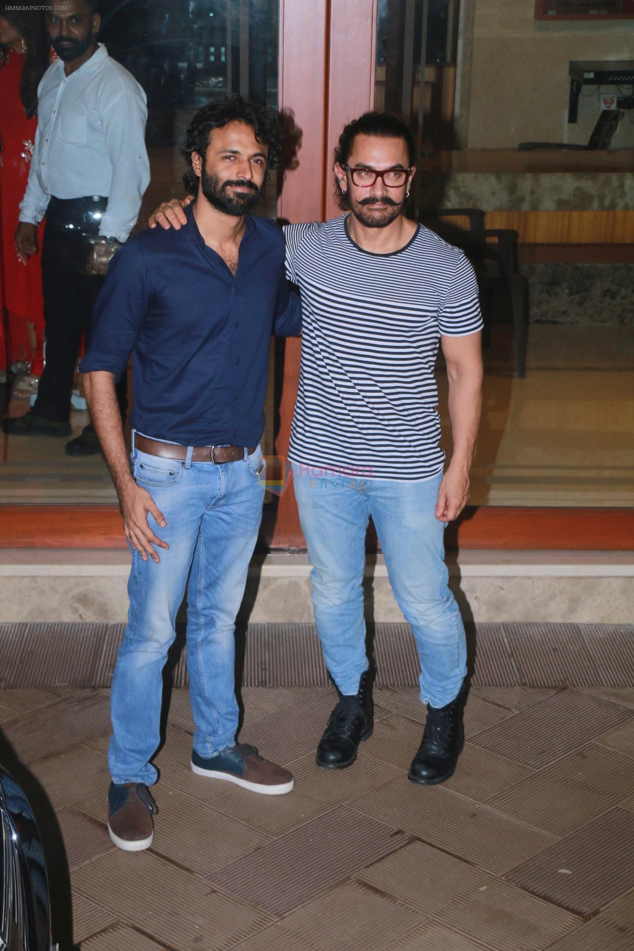 Aamir Khan at Sanjay Dutt's Diwali party on 20th Oct 2017