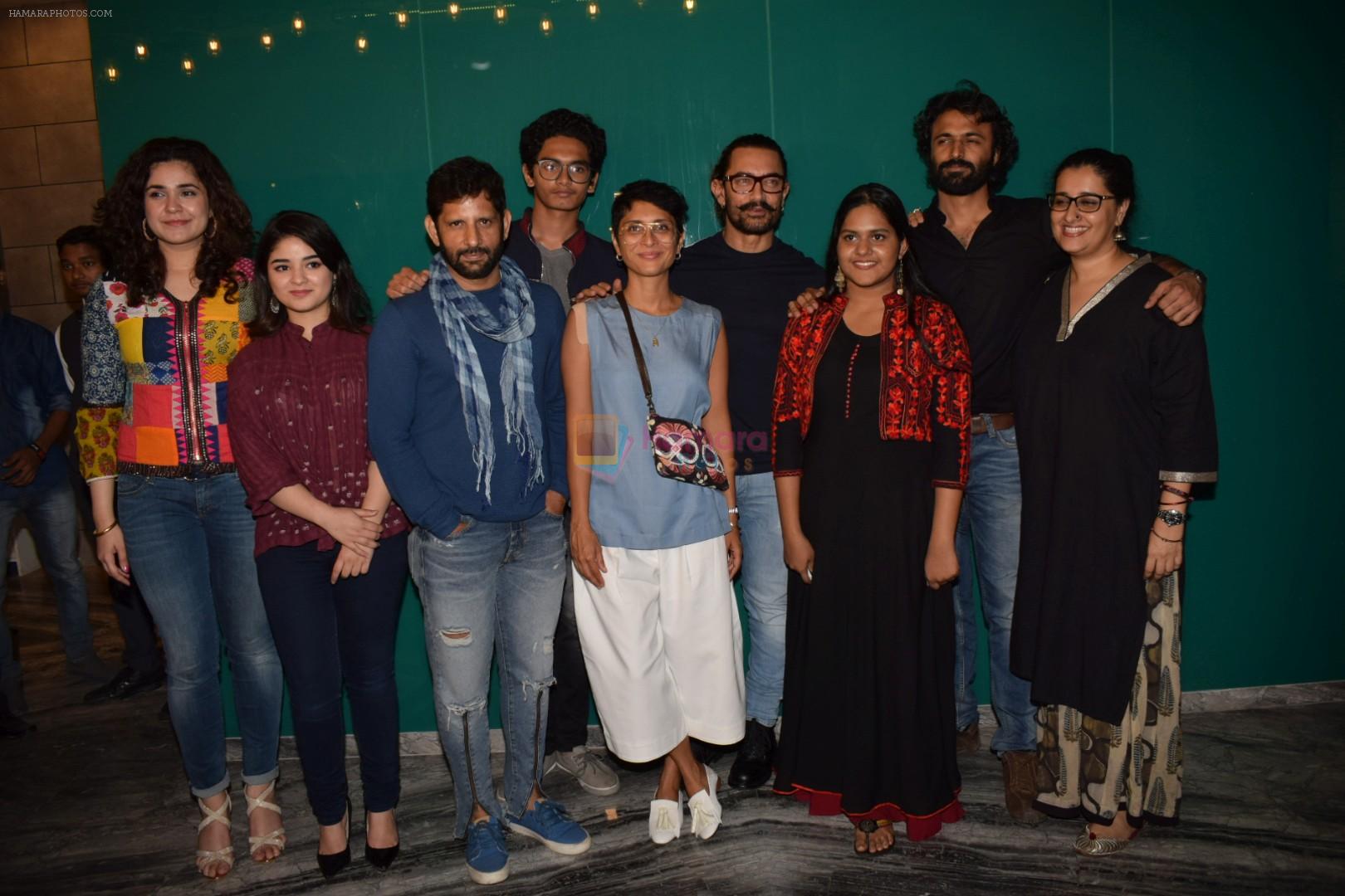 Aamir Khan, Kiran Rao, Zaira Wasim, Meher Vij,Raj Arjun, Avait Chandan at the Success Party Of Secret Superstar Hosted By Advait Chandan on 26th Oct 2017