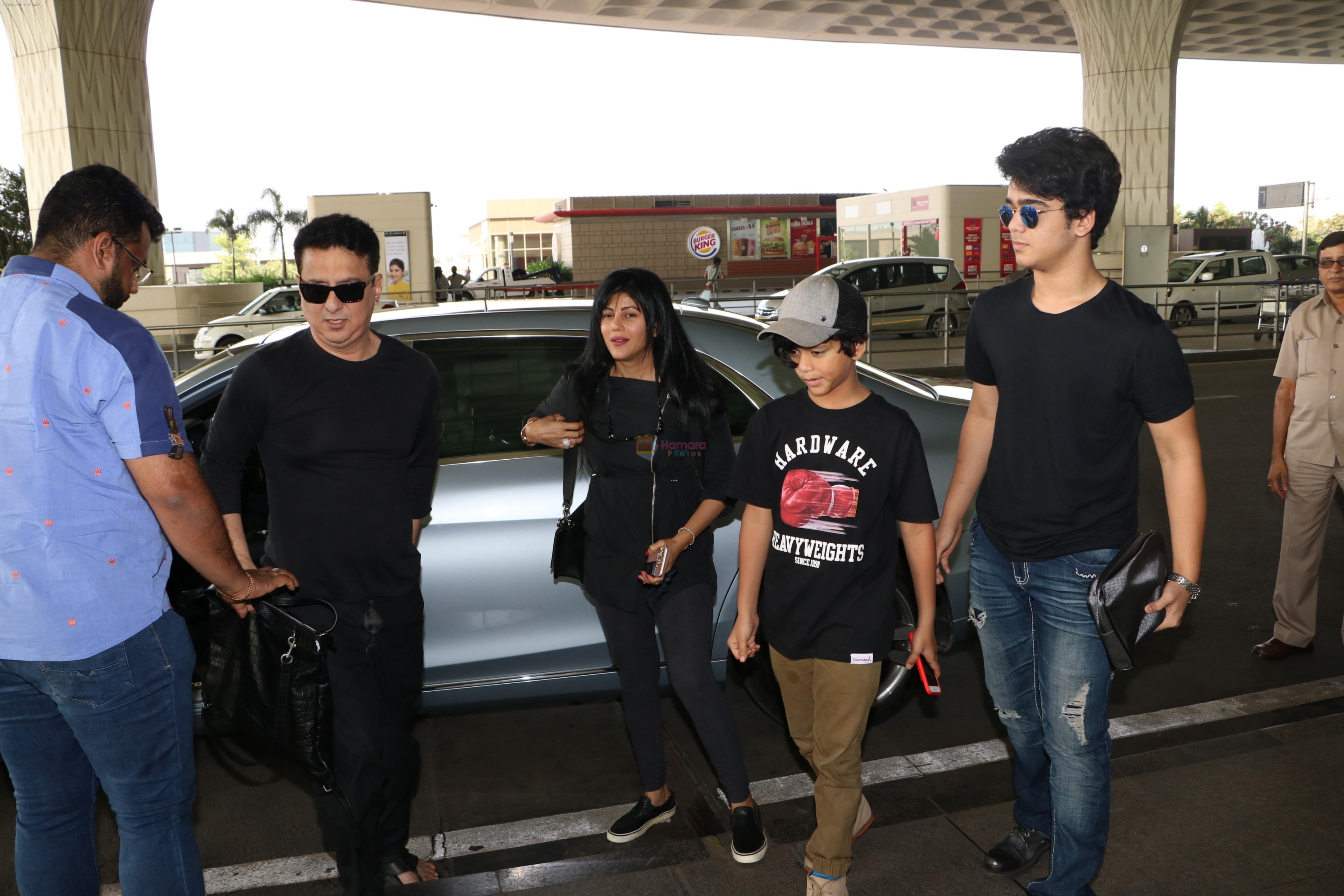 Sajid Nadiadwala with Family Spotted At Airport on 31st Oct 2017