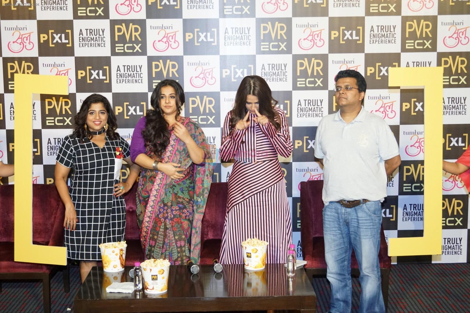 Vidya Balan, RJ Malishka & Neha Dhupia promote Movie Tumhari Sulu on 3rd Nov 2017