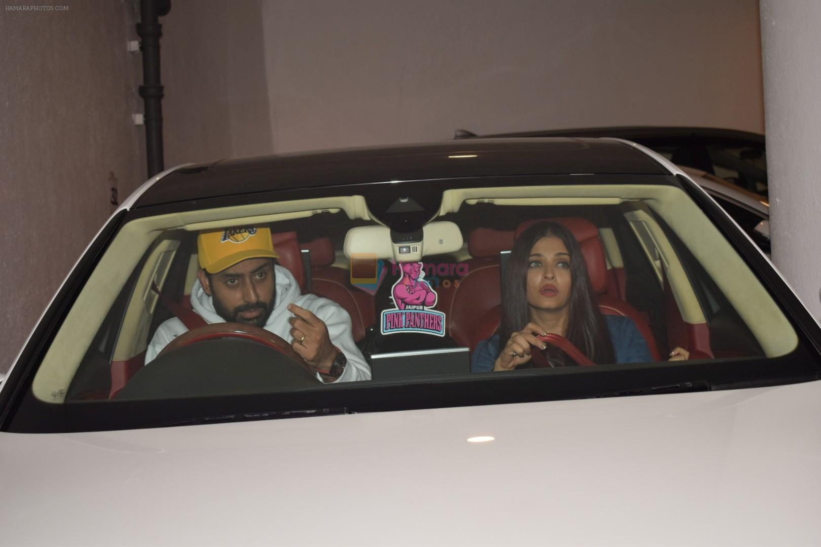 Abhishek Bachchan, Aishwarya Rai Bachchan Spotted At Manish Malhotra House on 7th Nov 2017
