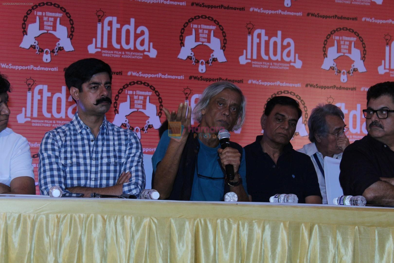 Sushant Singh, Sudhir Mishra with IFTDA Association Members Came Together To Express Solidarity Towards Sanjay Leela Bhansali on 13th Nov 2017