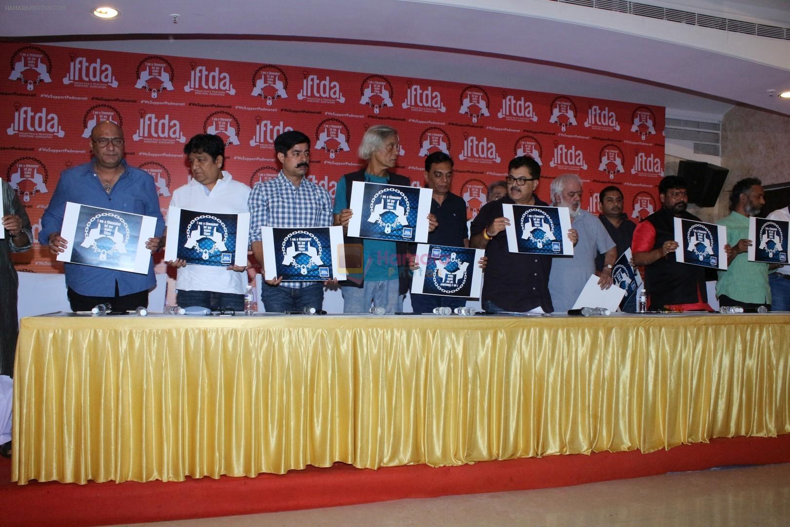 Sushant Singh, Sudhir Mishra, Vikram Gokhale, Ashok Pandit with IFTDA Association Members Came Together To Express Solidarity Towards Sanjay Leela Bhansali on 13th Nov 2017