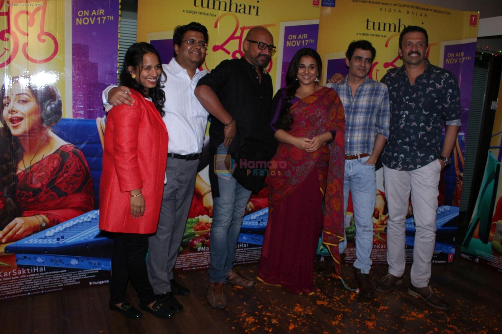 Vidya Balan, Manav Kaul, Suresh Triveni, Atul Kasbekar at the promotion of film Tumhari Sulu on 22nd Nov 2017