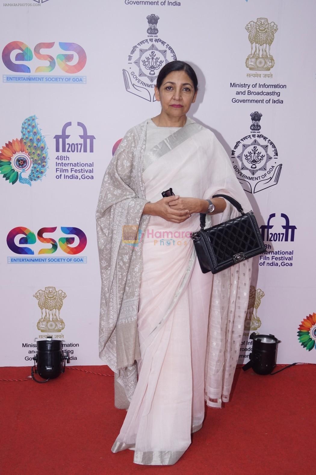 Deepti Naval At Red Carpet For Film CHUTNEY At IFFI 2017 on 25th Nov 2017