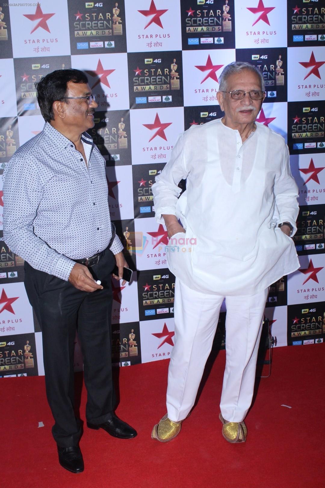 Gulzar at the Red Carpet of Star Screen Awards in Mumbai on 3rd Dec 2017