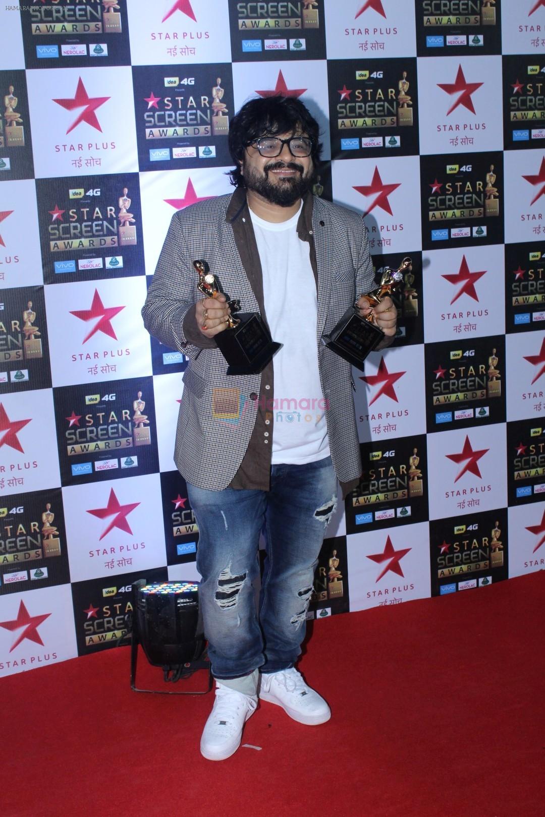 Pritam Chakraborty at the Red Carpet of Star Screen Awards in Mumbai on 3rd Dec 2017