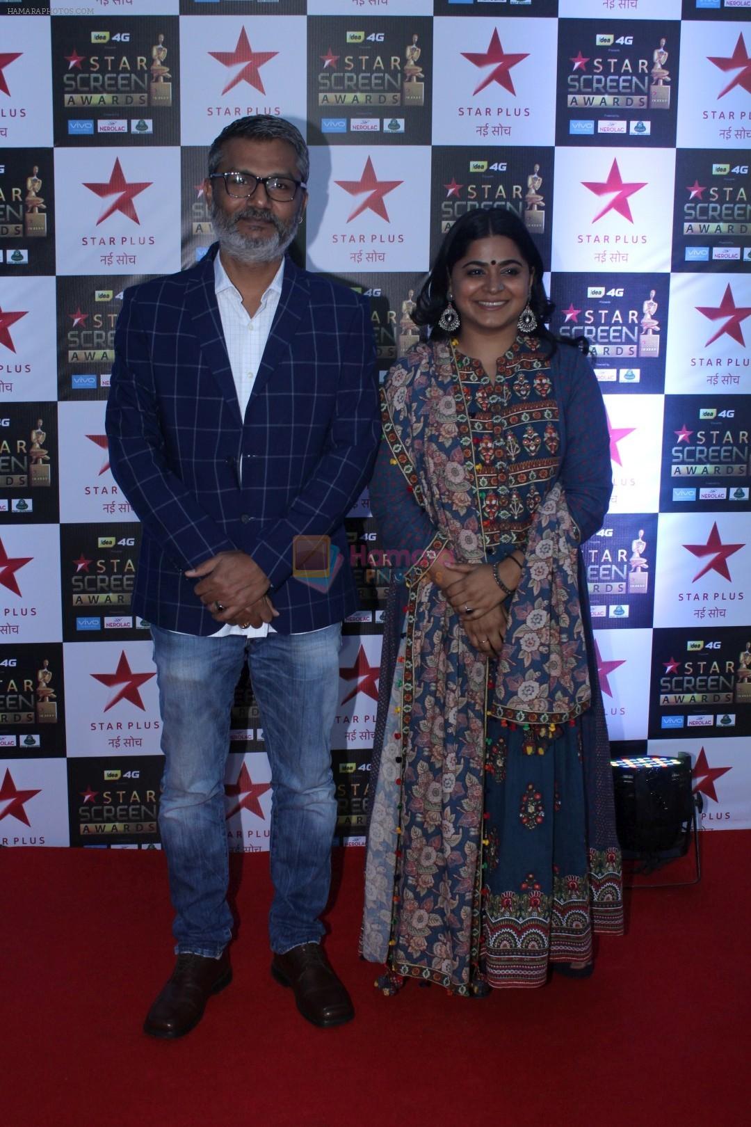 Ashwiny Iyer Tiwari, Nitesh Tiwari at the Red Carpet of Star Screen Awards in Mumbai on 3rd Dec 2017