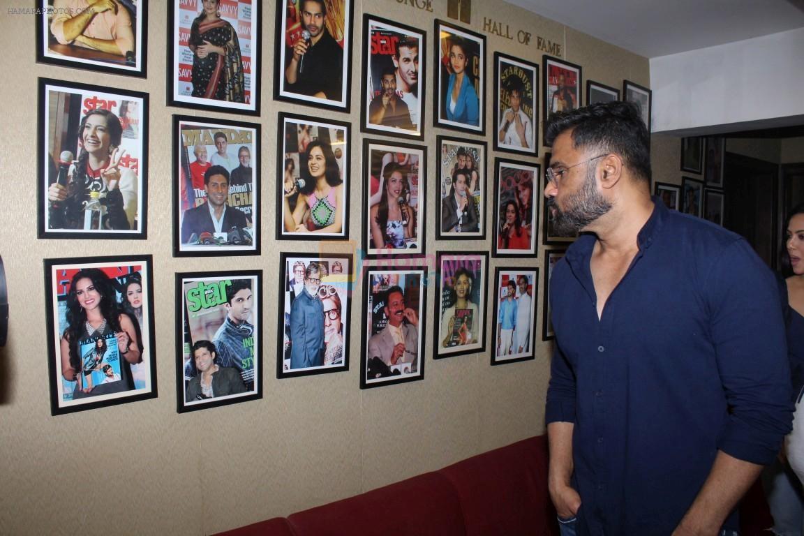 Suniel Shetty at the Unveiling Of Stardust Dhamakedaar Naaz Women Achievers Of India Awarsa Issue on 11th Dec 2017