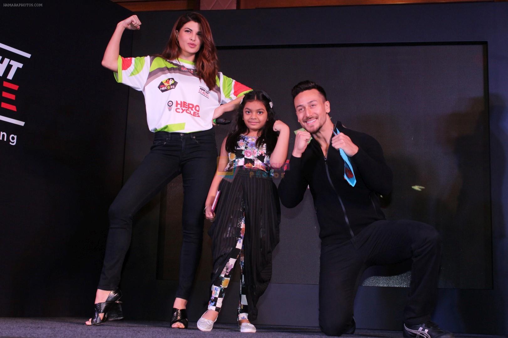 Tiger Shroff, Jacqueline Fernandez at the Launch of The Super Fight League Season 2 on 18th Dec 2017