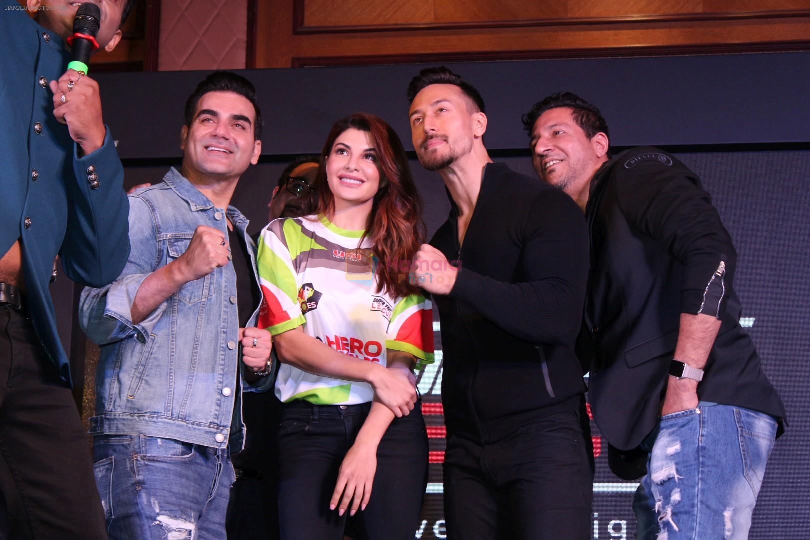 Tiger Shroff, Jacqueline Fernandez at the Launch of The Super Fight League Season 2 on 18th Dec 2017