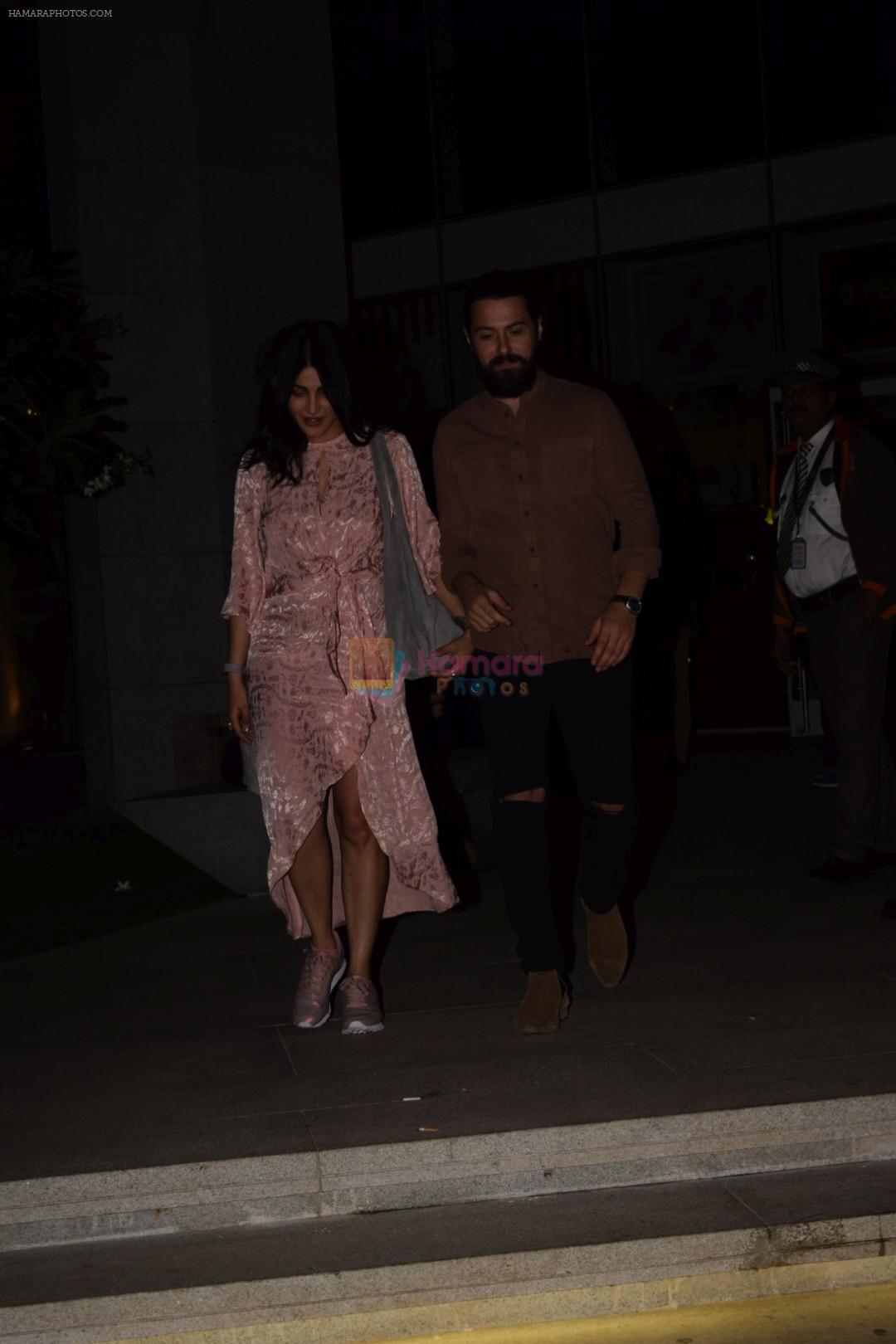 Shruti Haasan and her boyfriend spotted at bkc bandra on 31st Dec 2017