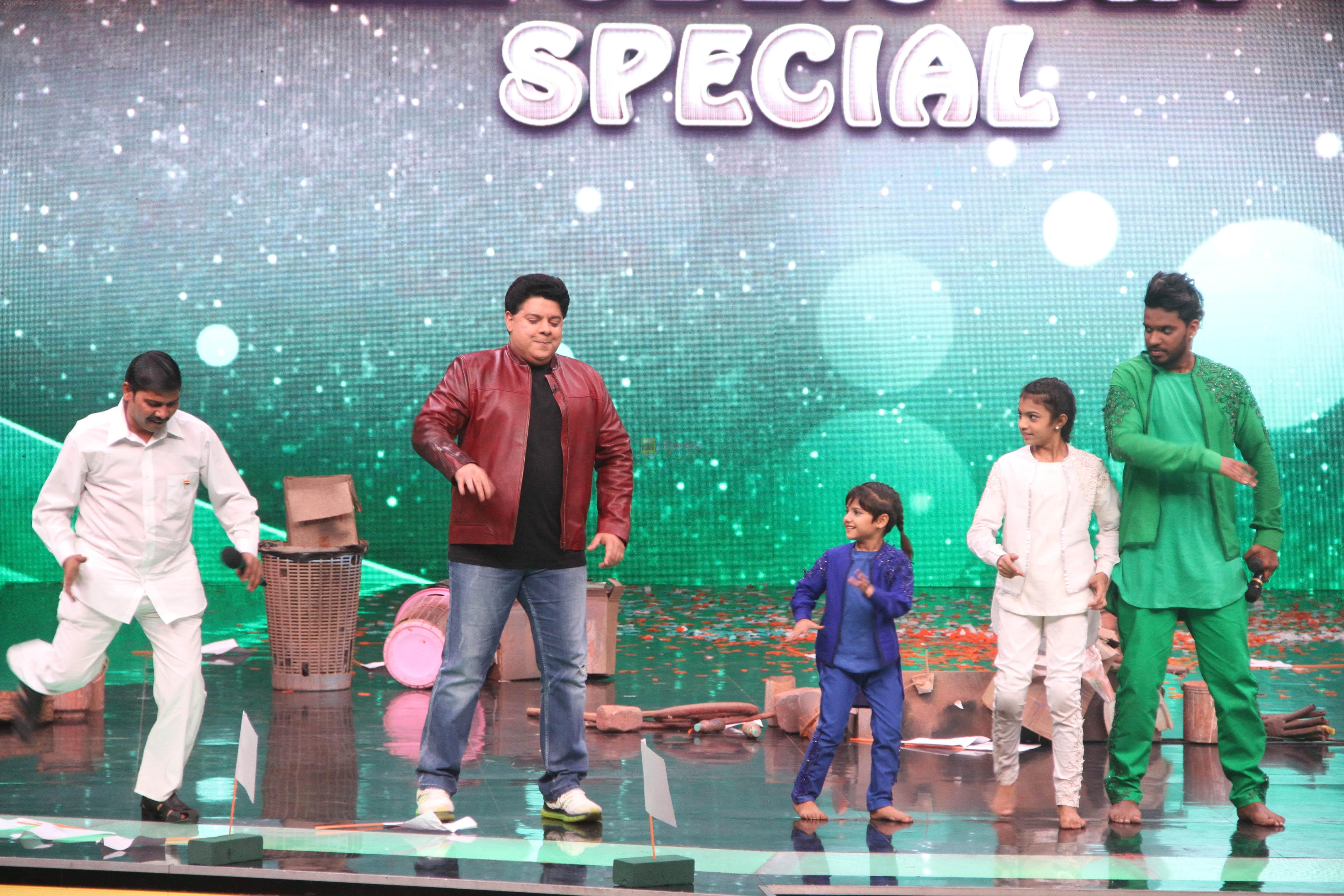 Sajid Khan at Super Dancer Show On Location on 22nd Jan 2018