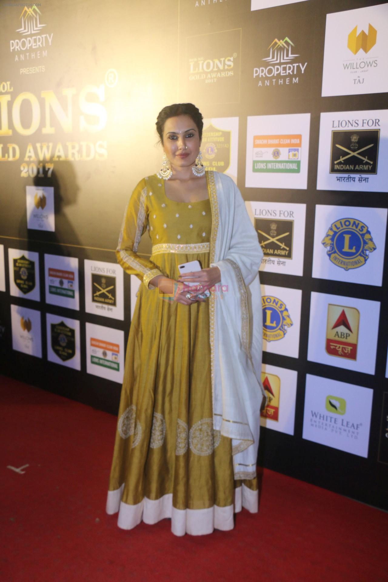 Kamya Punjabi At 24th SOL Lions Gold Awards on 24th Jan 2018